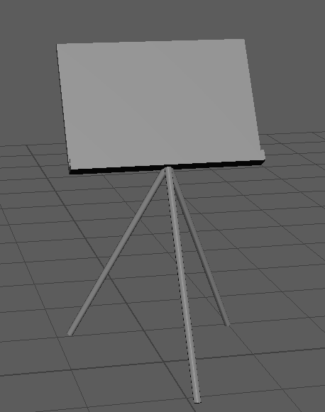 Pupitre modélisé sur Maya